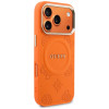 Guess Peony Hot Stamp MagSafe Hülle für Apple iPhone 18 Pro Max / 17 Pro Max, Orange