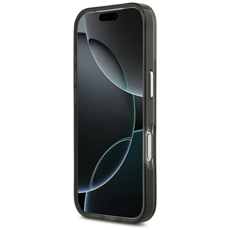 Guess IML Gradient Triangle Logo MagSafe Hülle für Apple iPhone 18 Pro Max / 17 Pro Max, Schwarz