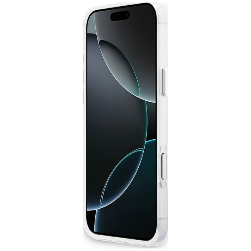 Guess IML Gradient Triangle Logo MagSafe Hülle für Apple iPhone 18 Pro Max / 17 Pro Max, Transparent