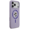 Karl Lagerfeld Silicone Karl&Choupette Ring MagSafe Hülle für Apple iPhone 18 Pro Max / iPhone 17 Pro Max, Lila