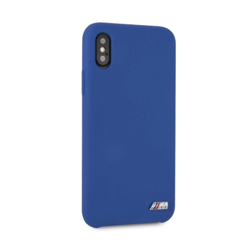 BMW BMHCPXMSILNA Silicone M Collection Hardcase für Apple iPhone X / XS, Navy