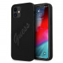 Guess GUHCP12SLSVSBK Script Vintage Hardcase für Apple iPhone 12 mini 5,4 Zoll, Schwarz/Schwarz