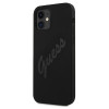 Guess GUHCP12SLSVSBK Script Vintage Hardcase für Apple iPhone 12 mini 5,4 Zoll, Schwarz/Schwarz