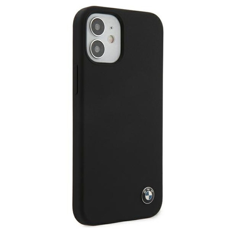 BMW BMHCP12SSILBK Silicone Signature Hardcase für Apple iPhone 12 mini, Schwarz