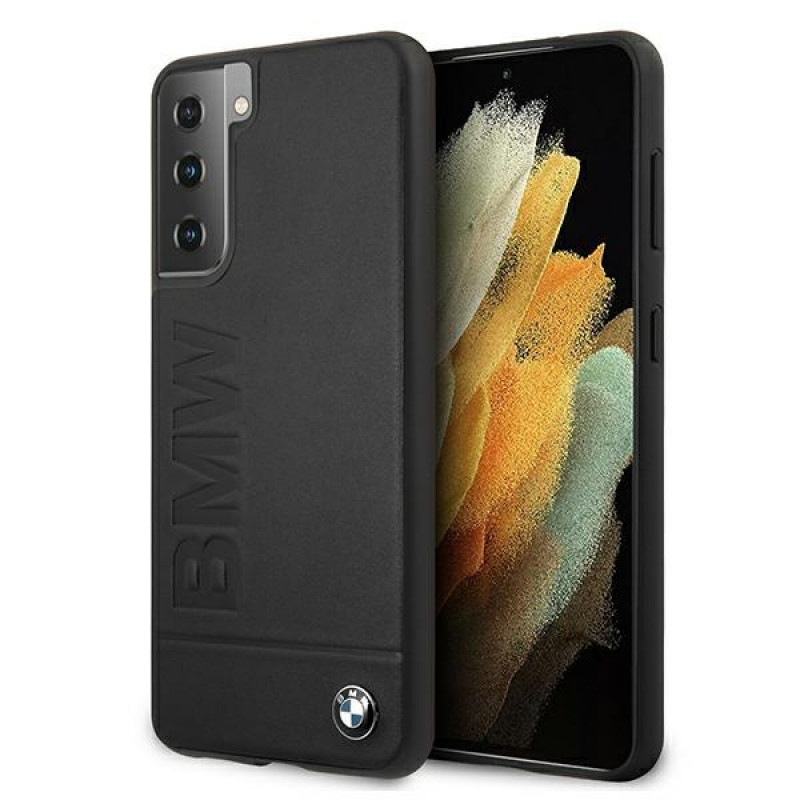 BMW BMHCS21MSLLBK Signature Logo Imprint Hardcase für Samsung Galaxy S21+, Schwarz