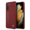 BMW BMHCS21MSLBLRE Silicone Signature Logo Hardcase für Samsung Galaxy S21+, Rot