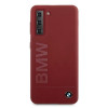 BMW BMHCS21MSLBLRE Silicone Signature Logo Hardcase für Samsung Galaxy S21+, Rot
