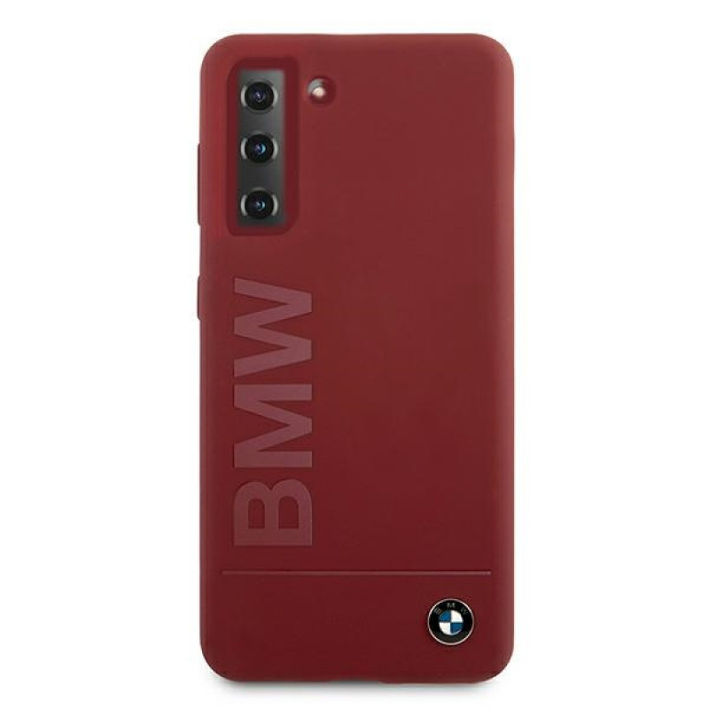 BMW BMHCS21MSLBLRE Silicone Signature Logo Hardcase für Samsung Galaxy S21+, Rot