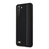 BMW BMHCS21MSIVTBK Silicone Stripes M Collection Hülle für Samsung Galaxy S21+, Schwarz