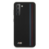 BMW BMHCS21MSIVTBK Silicone Stripes M Collection Hülle für Samsung Galaxy S21+, Schwarz