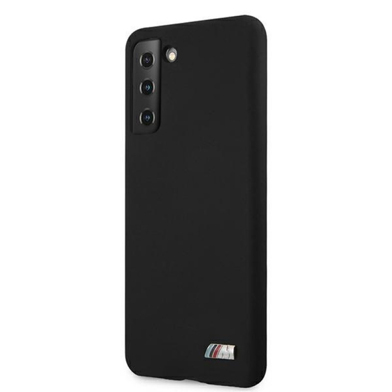 BMW BMHCS21MMSILBK Silicone M Collection Hülle für Samsung Galaxy S21+, Schwarz