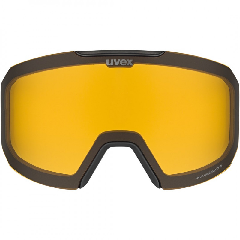UVEX Evidnt ATTRACT V Skibrille mit Etui, Black/Silver
