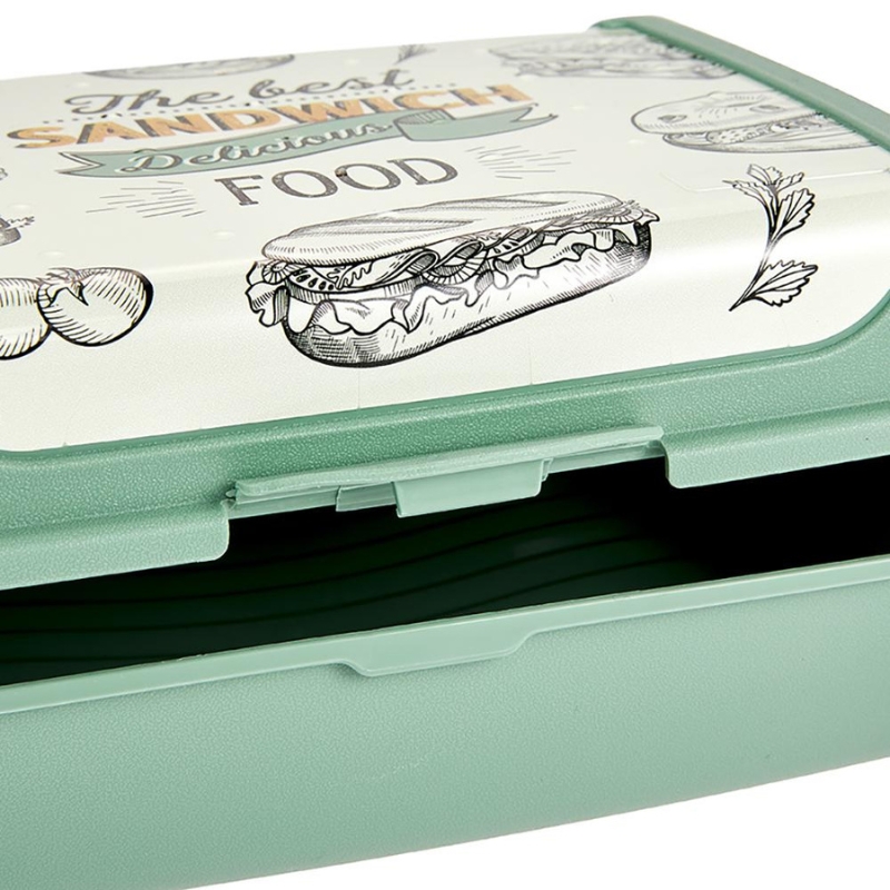 keeeper Carla Midi Lunch Box Space Tour, nordic green, Deco-Click-Box, PP (1 Stk.)