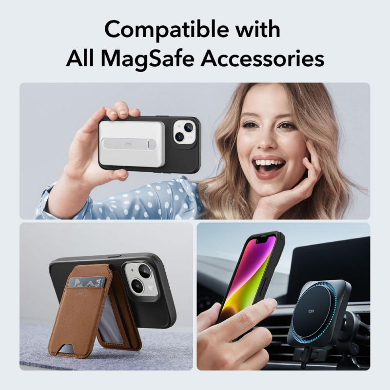ESR Classic Hybrid HaloLock MagSafe Hülle für Apple iPhone 14 Plus / 15 Plus, ESR564, Schwarz