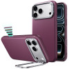 ESR Leder-Kickstand-MagSafe-Hülle für Apple iPhone 17 Pro / 18 Pro, Deep Burgundy