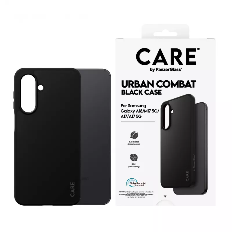 PanzerGlass CARE Urban Combat Case für Samsung Galaxy A17/A18, Schwarz