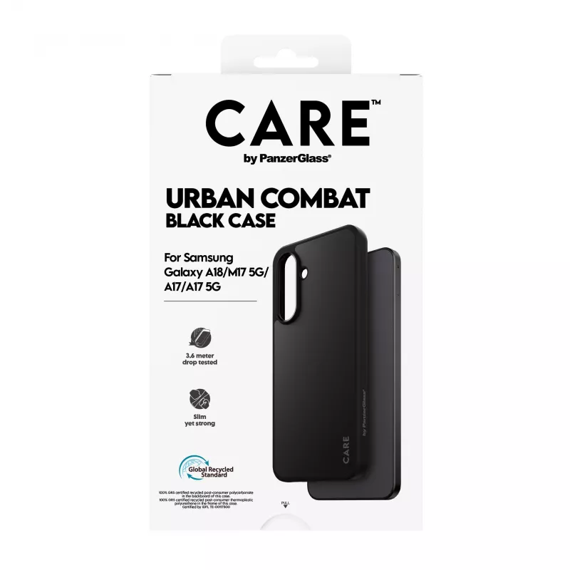 PanzerGlass CARE Urban Combat Case für Samsung Galaxy A17/A18, Schwarz