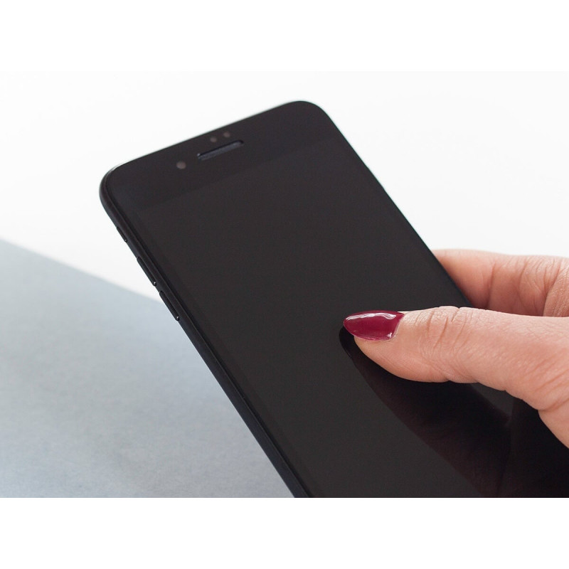 3MK HardGlass Max Privacy Panzerglas für Apple iPhone 7, Schwarz