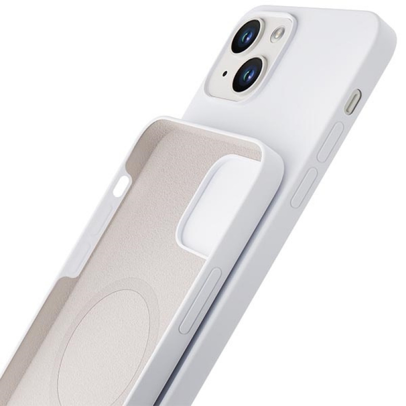 3MK Hardy Case MagSafe Apple iPhone 14 Plus / 15 Plus Silikonhülle, weiß