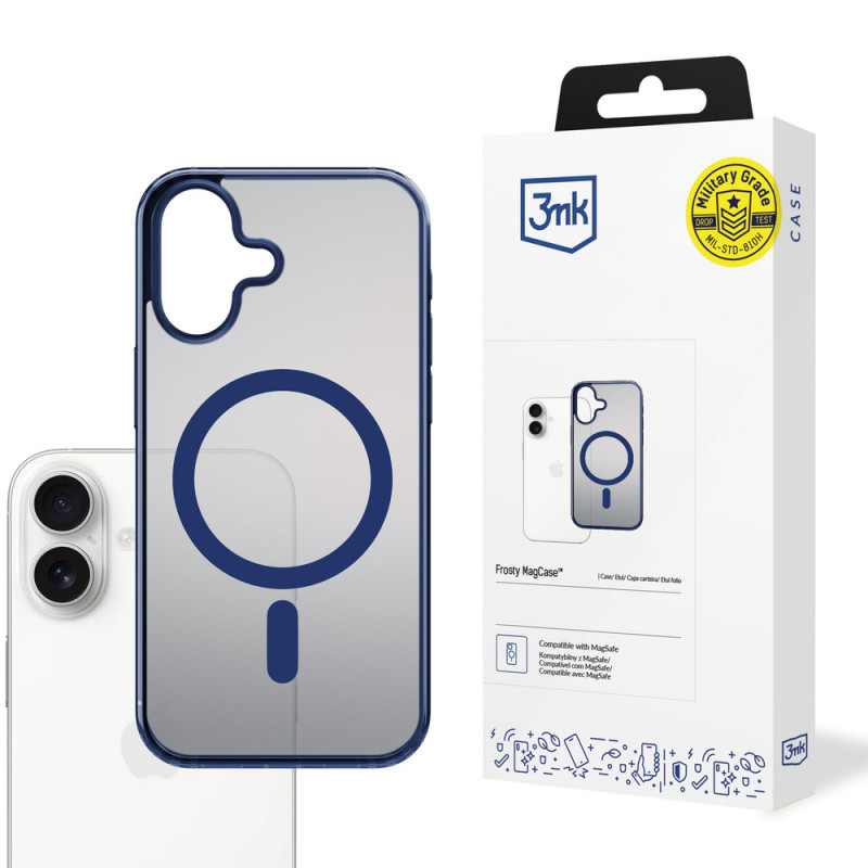 3MK Frosty MagCase für Apple iPhone 17, blau