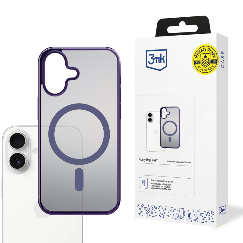 3MK Frosty MagCase für Apple iPhone 17, lila