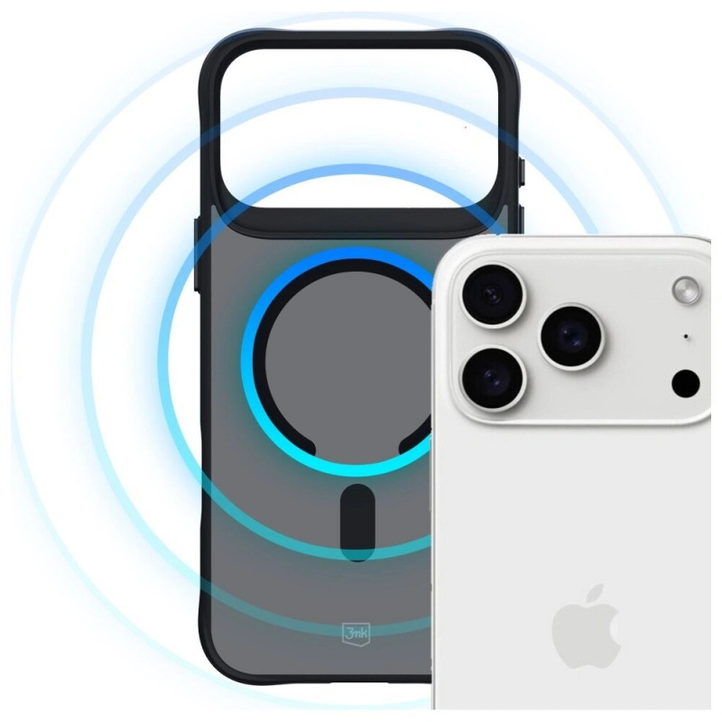 3MK Smoke Matt MagCase Hülle für Apple iPhone 17 Pro, Schwarz