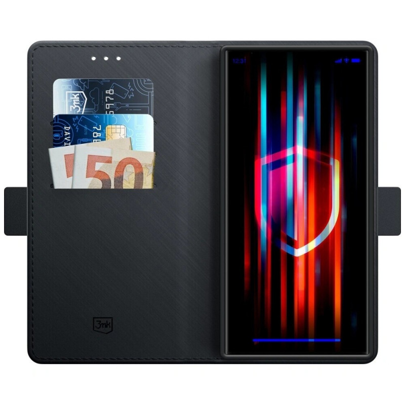 3MK Wallet Case für Samsung Galaxy S26 Ultra, schwarz