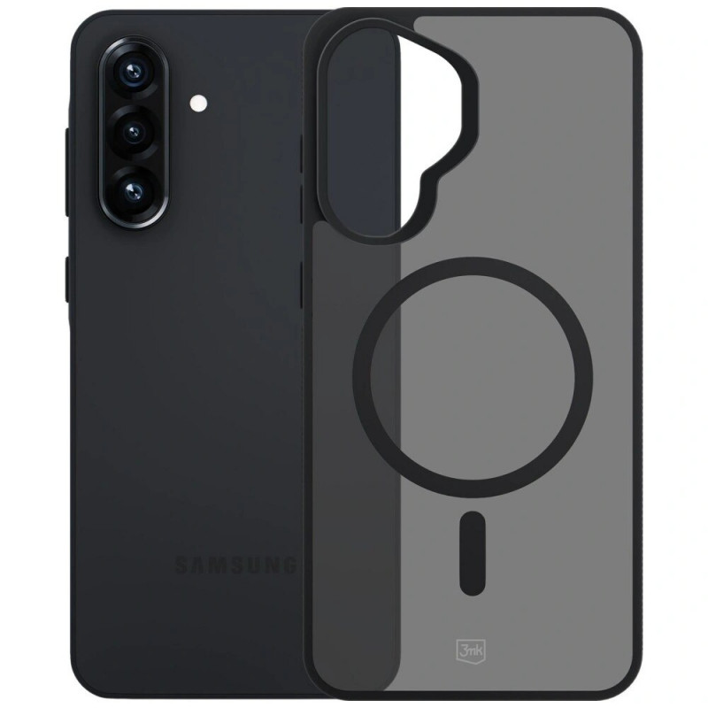 3MK Smoke MagCase Samsung Galaxy A37 Smartphone-Hülle, rauchschwarz