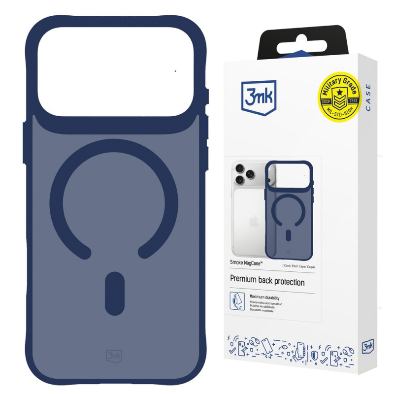 3MK Smoke MagCase für Apple iPhone 17 Pro, blau