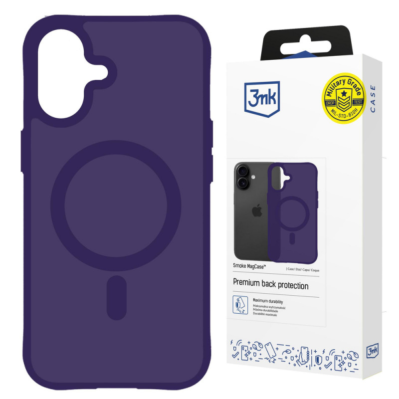 3MK Smoke MagCase für Apple iPhone 17, lila