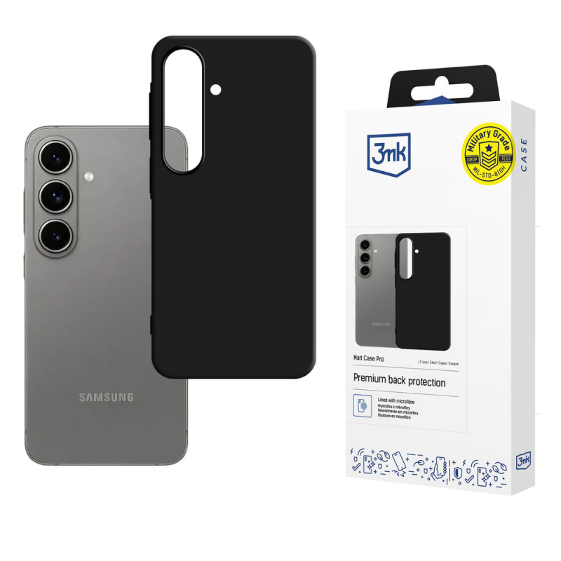 3MK Matt Case Pro Samsung Galaxy A57 Smartphone-Hülle, schwarz