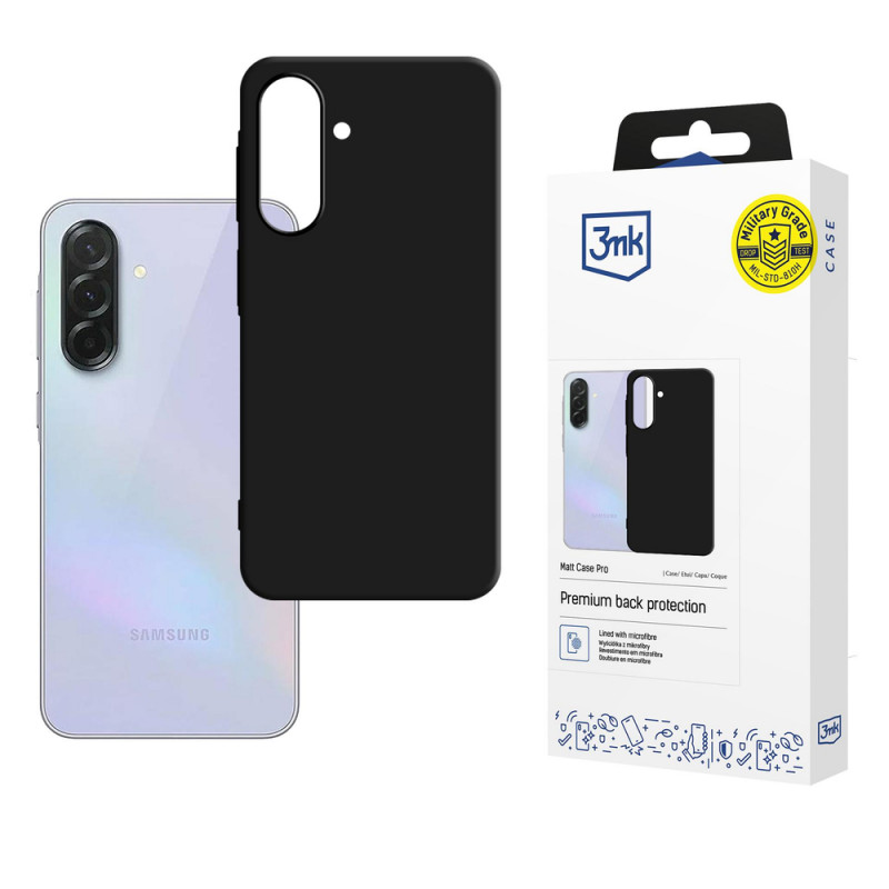 3MK Matt Case Pro Samsung Galaxy A37 Smartphone-Hülle, schwarz