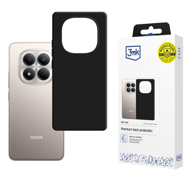 3MK Matt Case Xiaomi Redmi Note 15 Pro 4G Smartphone-Hülle, schwarz