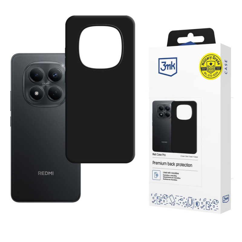 3MK Matt Case Pro Xiaomi Redmi Note 15 Pro 4G Smartphone-Hülle, schwarz
