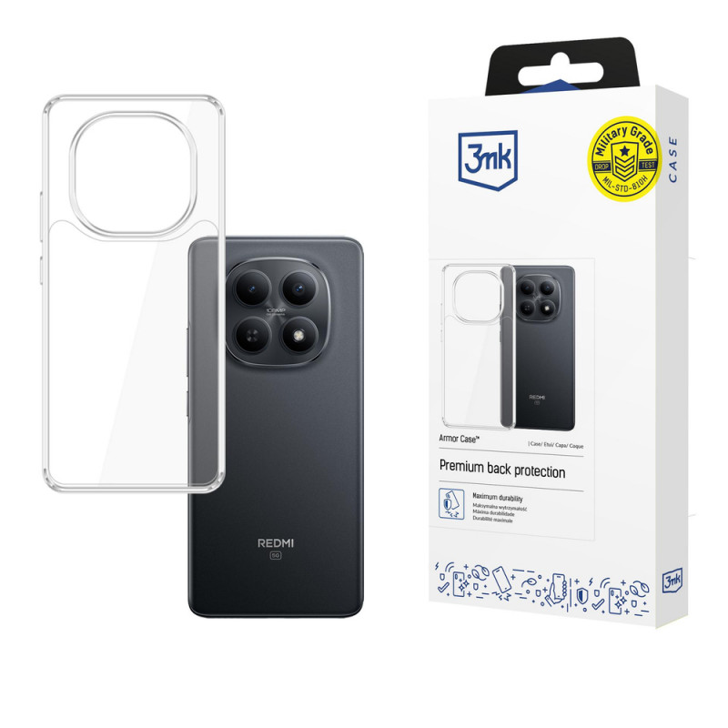 3MK Armor Case Xiaomi Redmi Note 15 4G / 5G Smartphone-Hülle, transparent