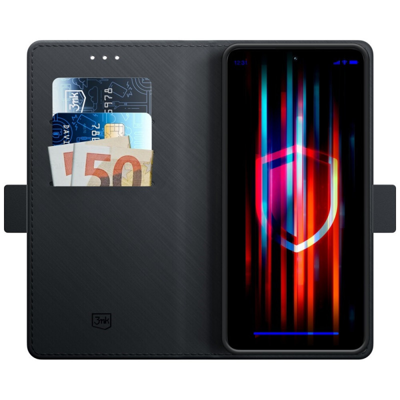 3MK Wallet Case für Realme C71, schwarz