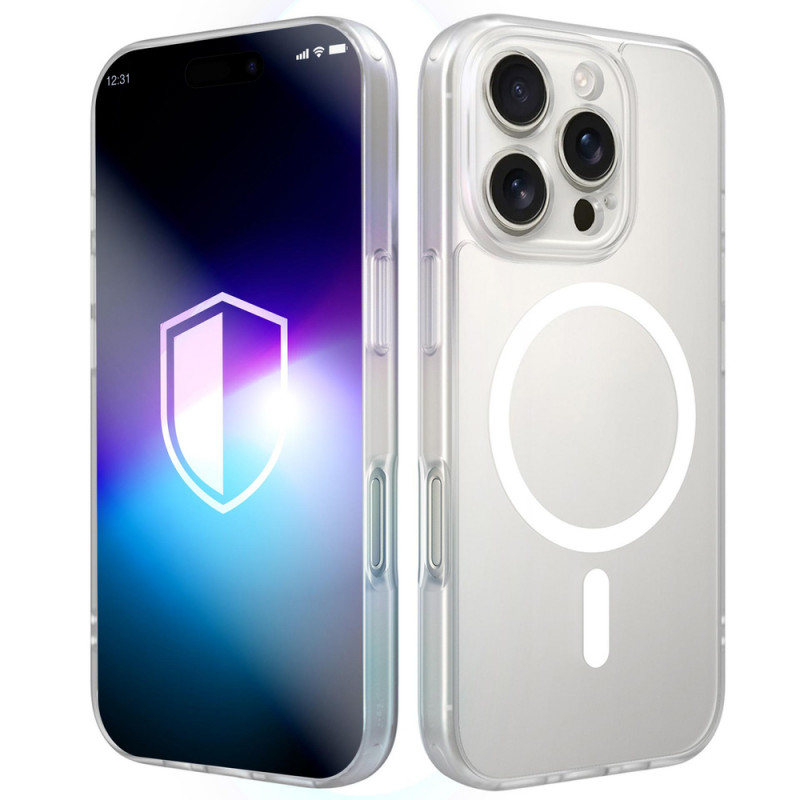 3MK Misty MagCase Apple iPhone 16 Pro Smartphone-Hülle, MagSafe-kompatibel, weiß