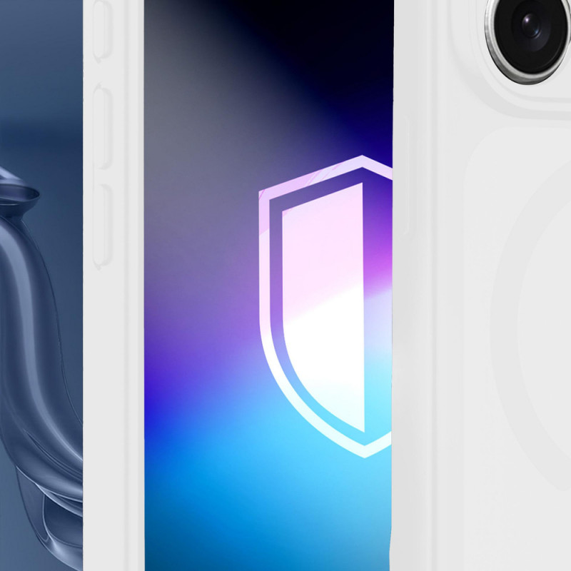 3MK Misty MagCase Apple iPhone Air Smartphone-Hülle, MagSafe-kompatibel, weiß
