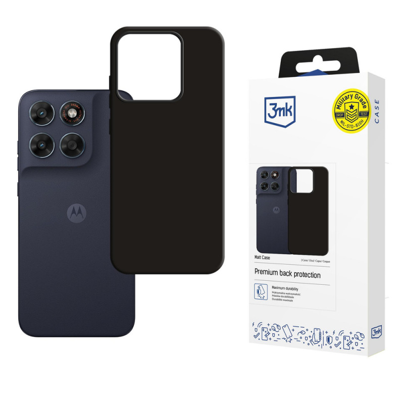 3MK Matt Case Motorola Moto G87, schwarz