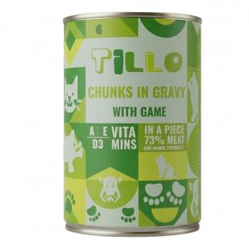 TILLO Chunks in gravy Game Nassfutter für Katzen, 415 g