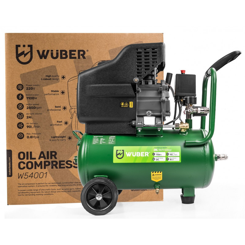 Wuber W54001 Öl-Luftkompressor, 24 L