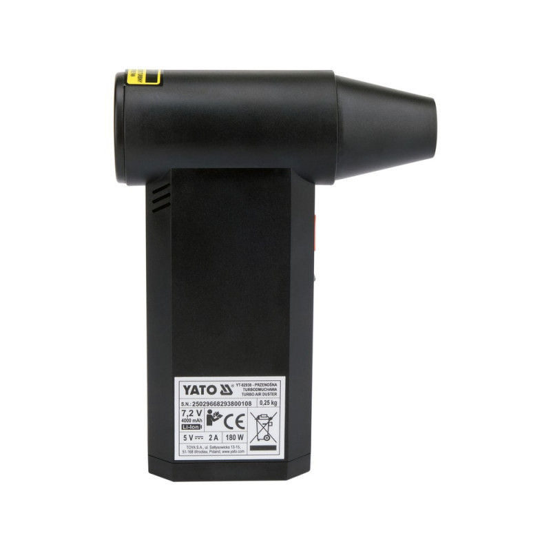 YATO YT-82938 Mini-Gebläse, 7,2 V, 135000 U/min