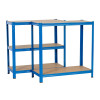 Extralink Metallregal 180x90x40, Blau