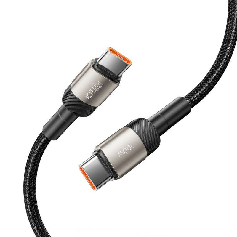 Tech-Protect UltraBoost Evo Kabel USB-C / USB-C 100W 5A 200cm Titanium