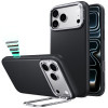 ESR Leder-Kickstand-MagSafe-Hülle für Apple iPhone 17 Pro Max / 18 Pro Max, Schwarz