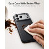 ESR Leder-Kickstand-MagSafe-Hülle für Apple iPhone 17 Pro Max / 18 Pro Max, Schwarz