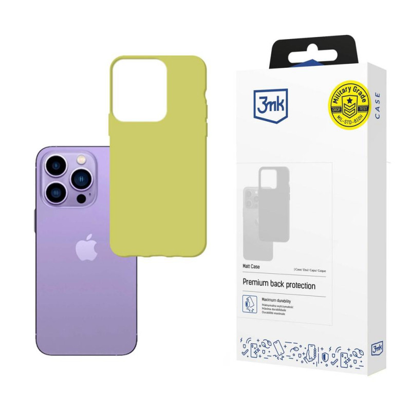 3MK Matt Case für Apple iPhone 14 Pro Max, limettengrün