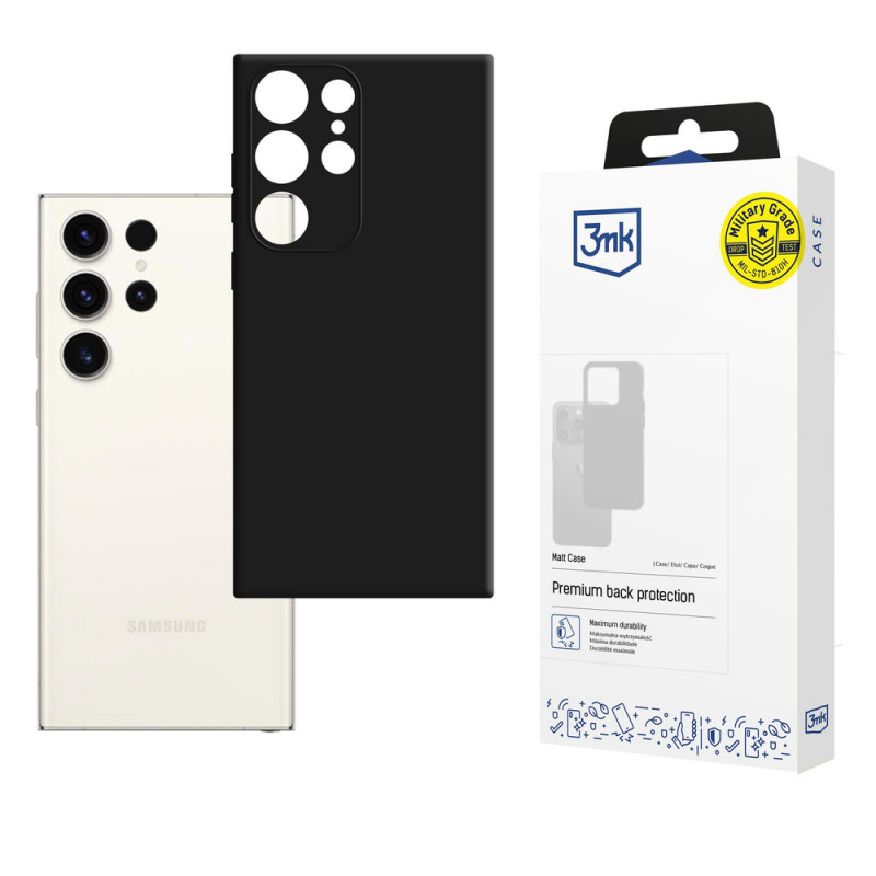 3MK Matt Case Samsung Galaxy S23 Ultra, schwarz
