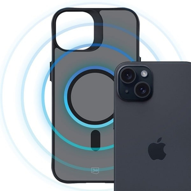 3MK Smoke MagCase mit MagSafe für Apple iPhone 15, halbtransparent