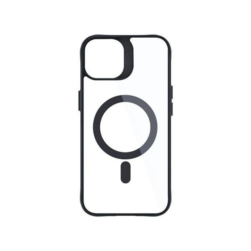 3MK Satin Armor MagCase mit MagSafe für Apple iPhone 14 Plus, transparent mit schwarzem Rahmen (156076-0)